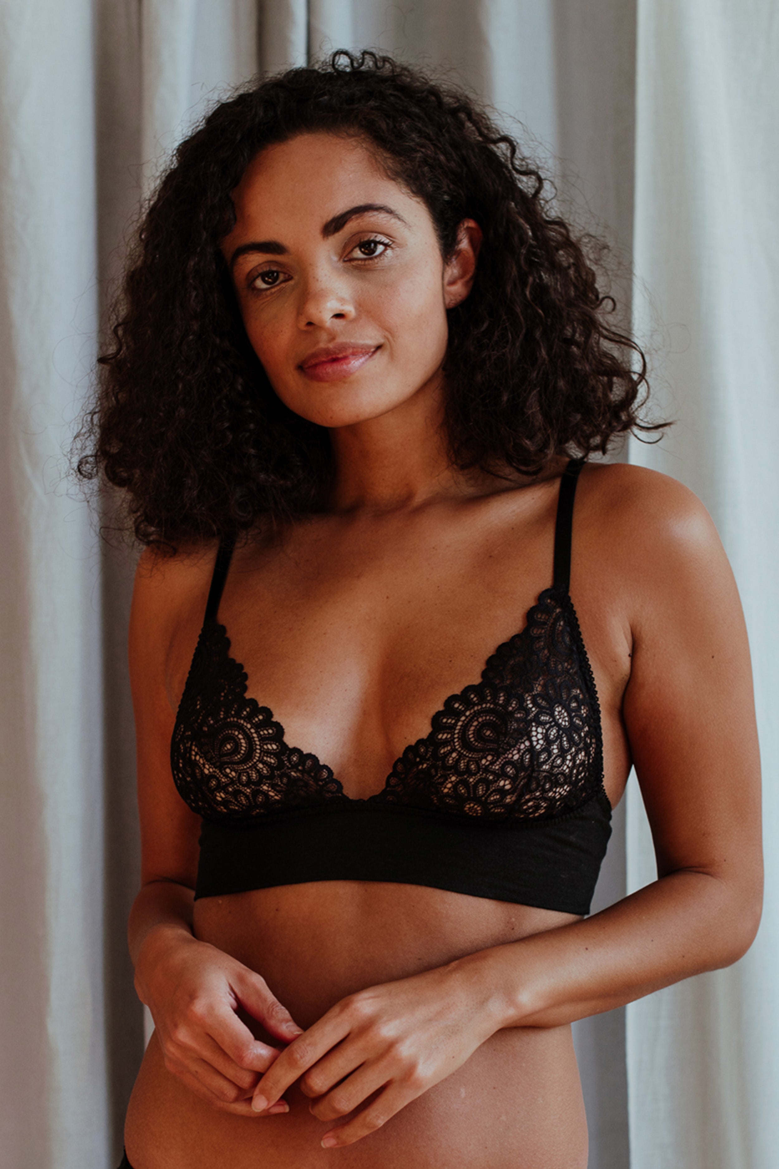 Lace Bralette Top Green Ivy