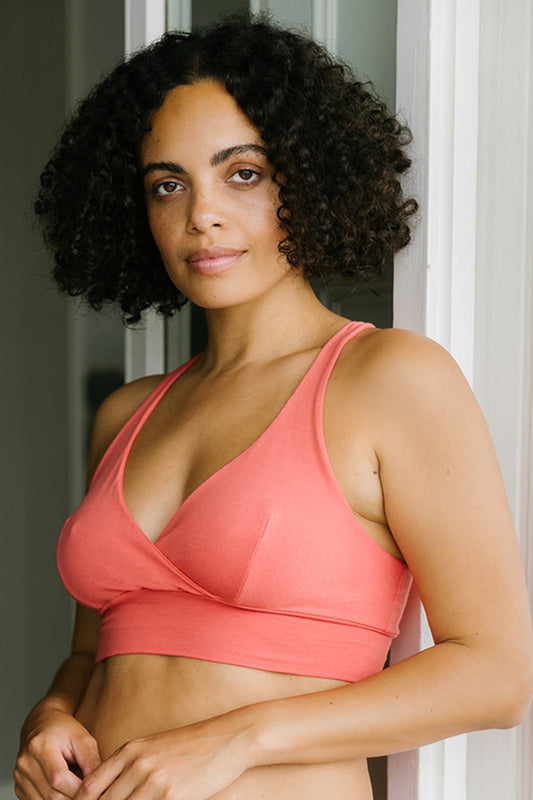 Organic Cotton Coral Ana Bra