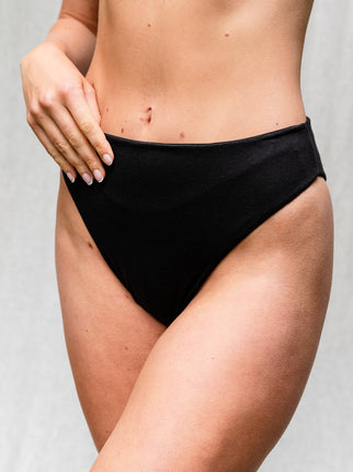 Black Bamboo & Organic Cotton High Cut Brief