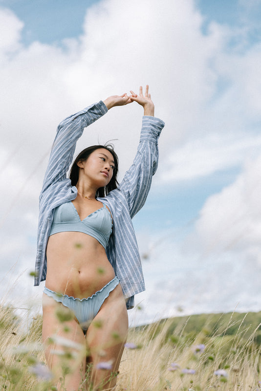 Sky organic cotton & bamboo frilly Bra