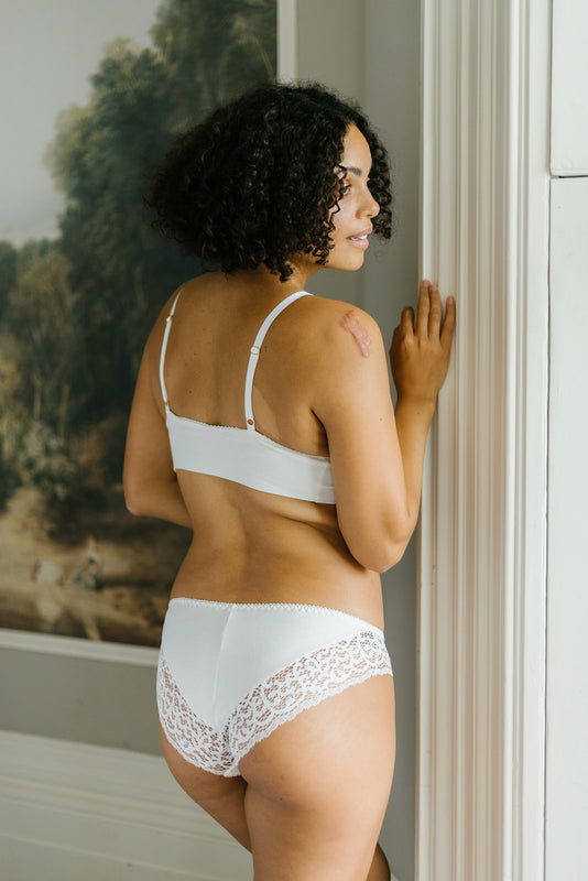 Emily Ivory Bra & Brief