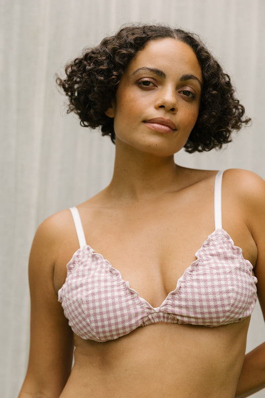 Organic Cotton Gingham Bra