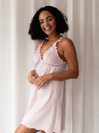 Naturally Dyed Organic Cotton Pink Nightie - Luva Huva