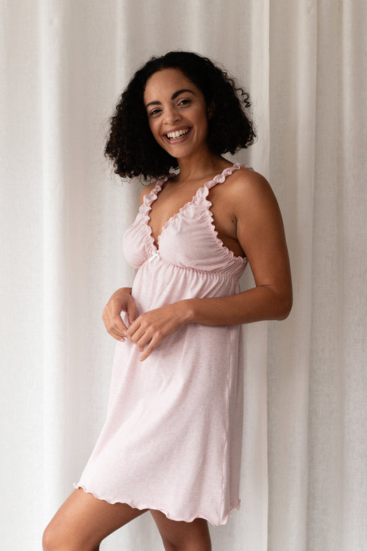 Naturally Dyed Organic Cotton Pink Nightie - Luva Huva