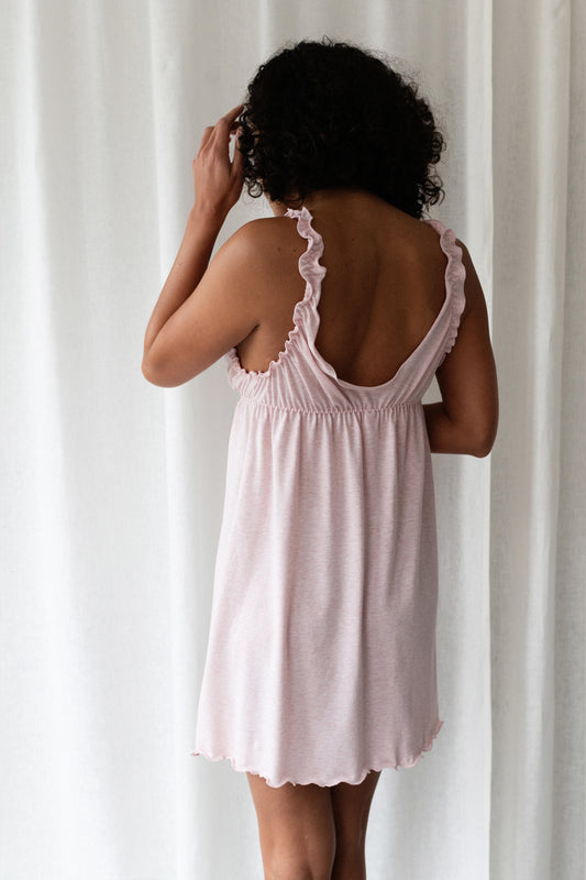 Naturally Dyed Organic Cotton Pink Nightie - Luva Huva