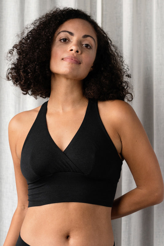 Organic Cotton & Bamboo Black Ana Bra