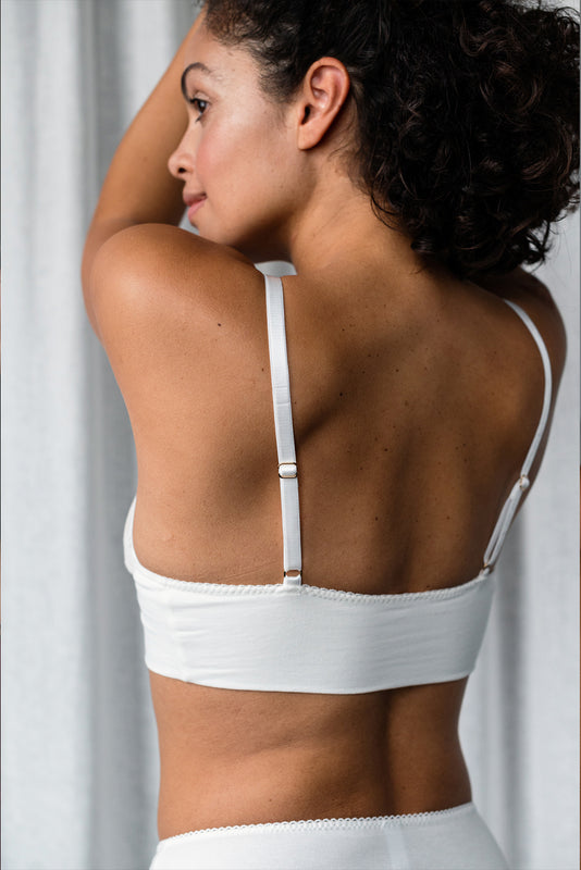 Heather Ivory Jersey & Lace Bra