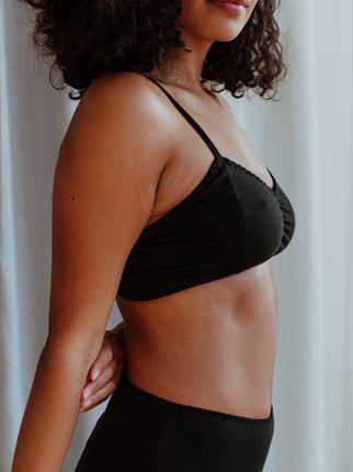 Fiona Black Bralette & High Waisted Brief - Luva Huva