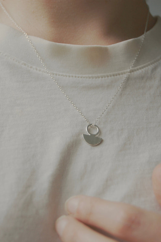 Atypical Thing-Recycled Sterling Silver Geometric Necklace - Luva Huva