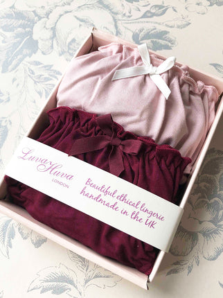 Knicker 2 Pack - Pretty in Pink (Bamboo Jersey Pack) - Luva Huva