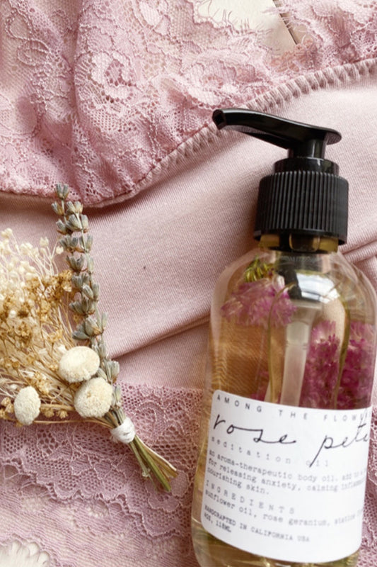 Among The Flowers- Rose Petal Bath/Body Oil - Luva Huva