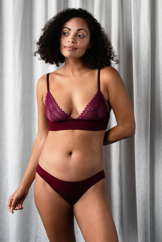 Emily Magenta Bra & Brief Set