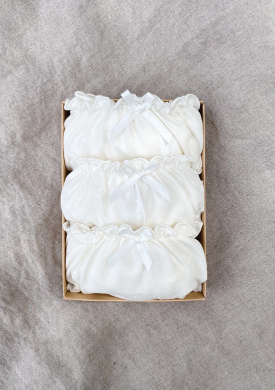 Knicker 3 Pack -Essential Range - ORGANIC COTTON/BAMBOO (IVORY)
