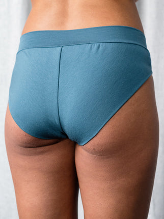 Teal Organic Cotton & Bamboo Jersey Phoebe Brief