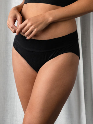 Black Bamboo & organic cotton Jersey Phoebe Brief