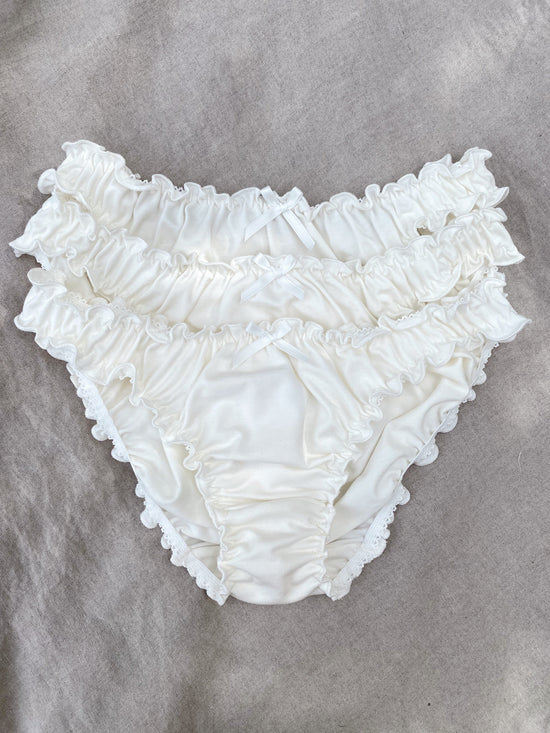 Knicker 3 Pack -Essential Range - GOTS CERTIFIED ORGANIC COTTON ONLY (IVORY).