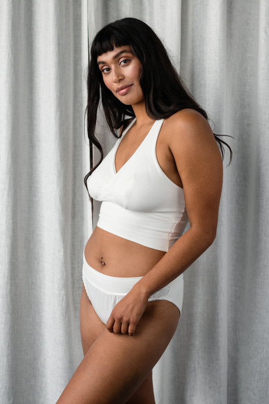 Ivory Organic Cotton & Bamboo jersey Ana Bra & Brief