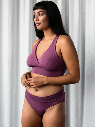 Organic Cotton Mauve jersey Ana Bra & Brief