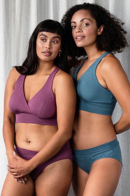 Organic Cotton & Bamboo Teal Ana Bra