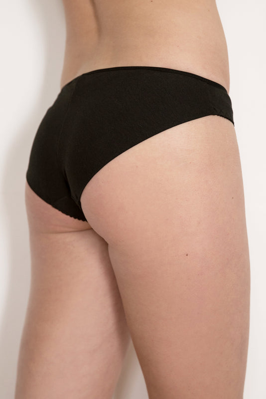 Ninette Black Organic Cotton & Bamboo Brief - Luva Huva