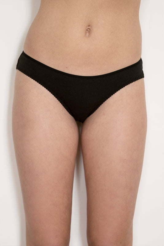 Ninette Black Organic Cotton & Bamboo Brief - Luva Huva