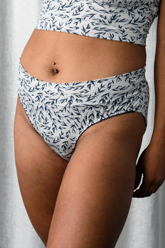 Floral bamboo & organic cotton jersey Phoebe Brief
