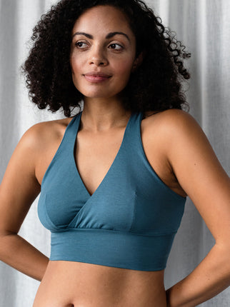 Organic Cotton & Bamboo Teal Ana Bra