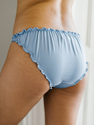 Bamboo Jersey Sky Frilly Knicker