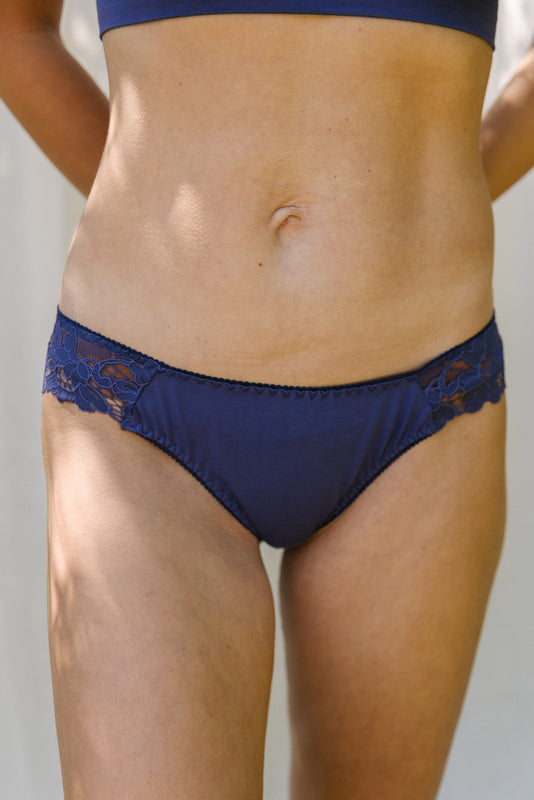 Emily Cobalt Blue Lace Brief