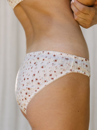 Fleur d'orange Organic Cotton Pointelle Jersey Brief