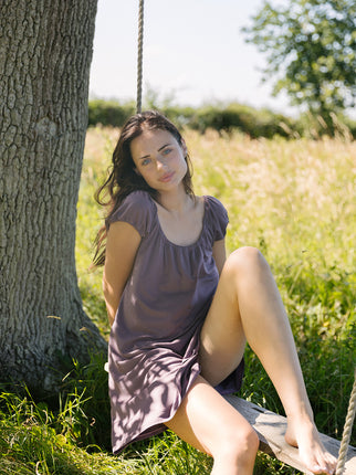 Mauve Bamboo Cap Sleeve Nightie