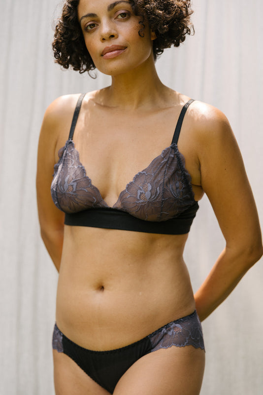 Emily Mauve Bra & Brief Set