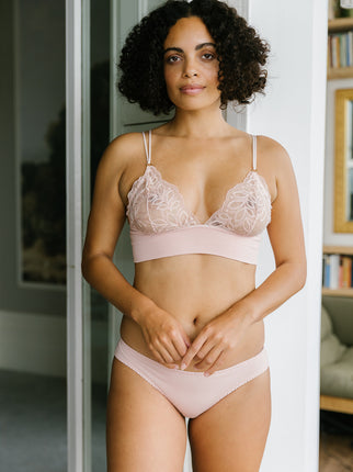 Emily Pink Embroidered Bra & Brief Set