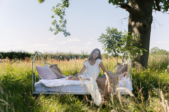 Ivory Organic Cotton Cap Sleeve Nightie