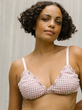 Organic Cotton Gingham Bra