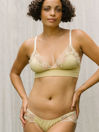 Ivy Soft Yellow Bra & Brief Set