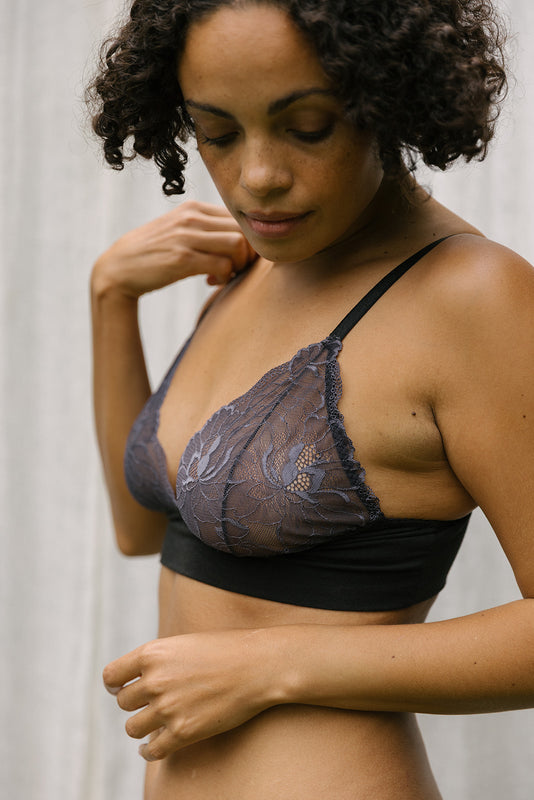 Emily Mauve Bra & Brief Set