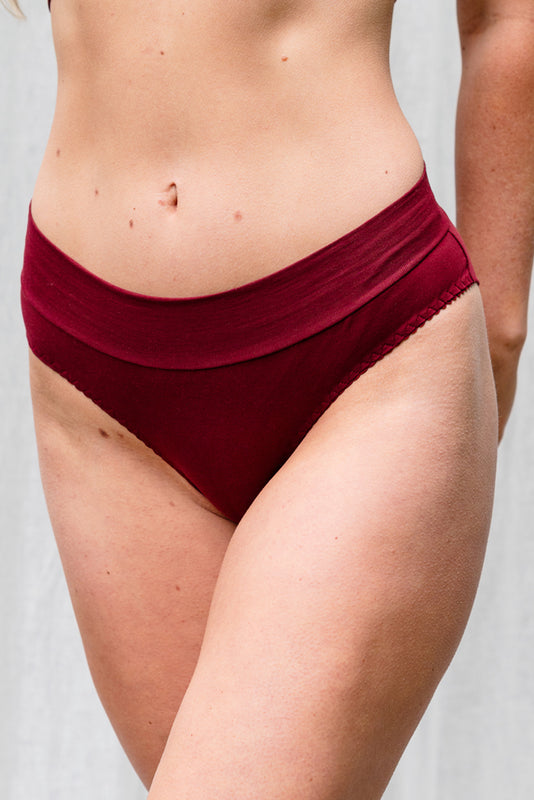 Bamboo jersey Burgundy Phoebe Brief