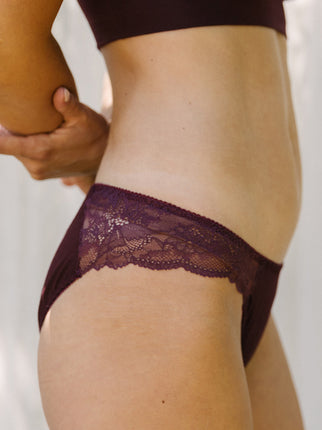 Emily Dahlia Burgundy brief