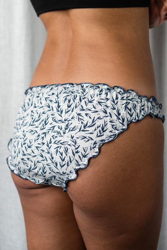 Floral Bamboo Jersey Frilly Knicker